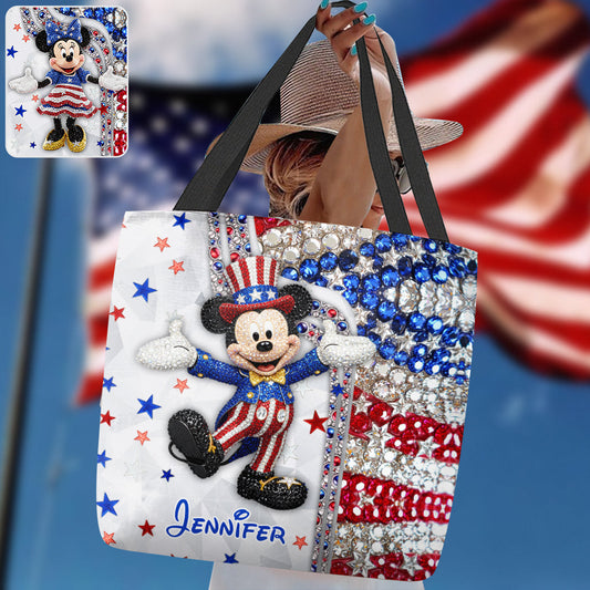 Red And White - Personalized Mouse Tote Bag