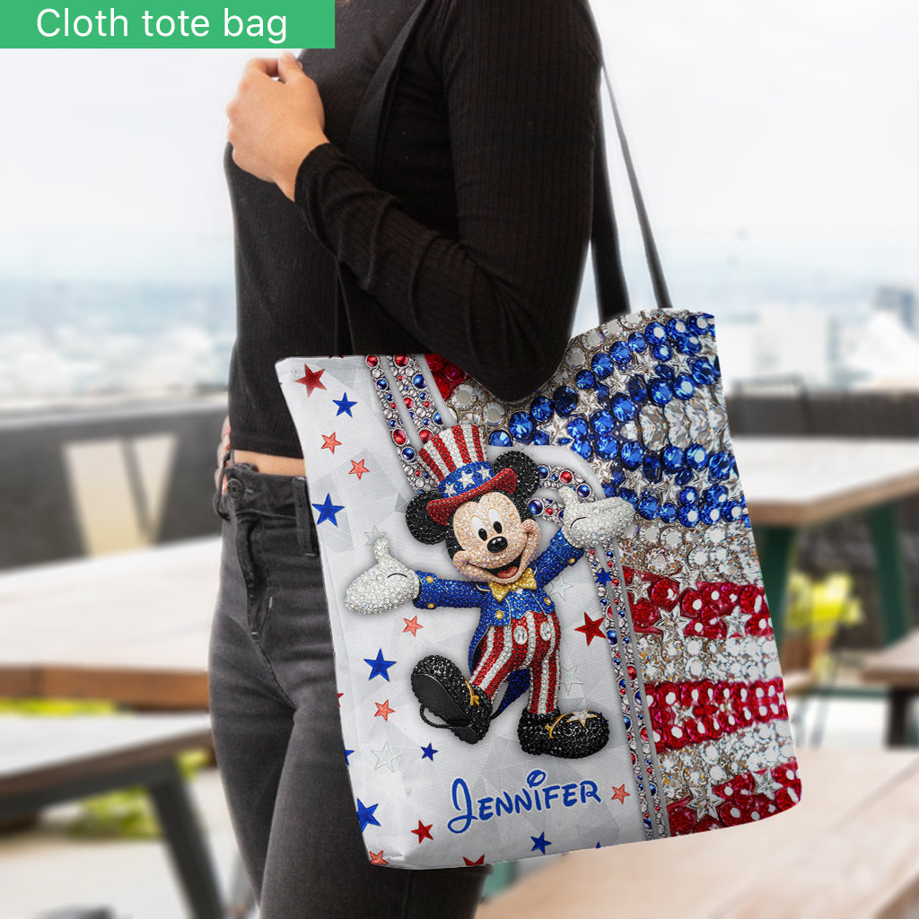 Red And White - Personalized Mouse Tote Bag