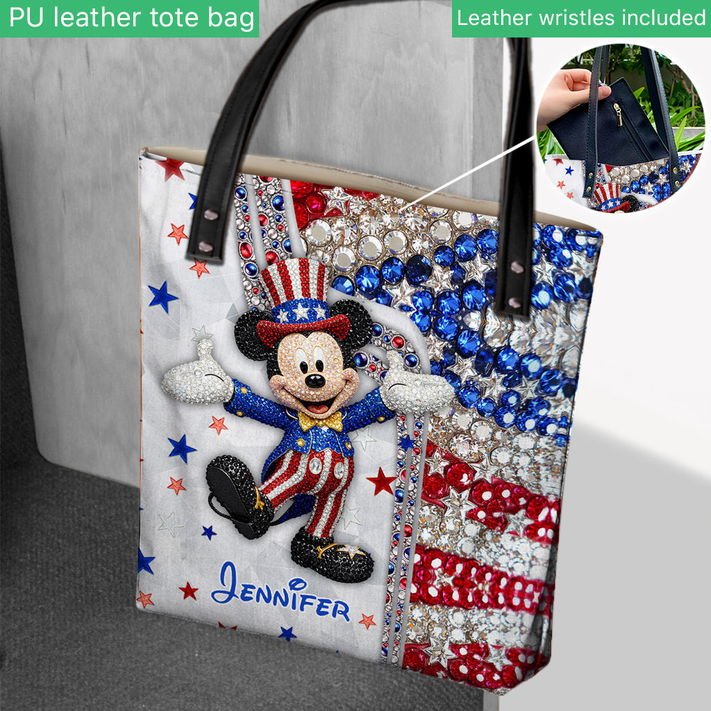 Red And White - Personalized Mouse Tote Bag