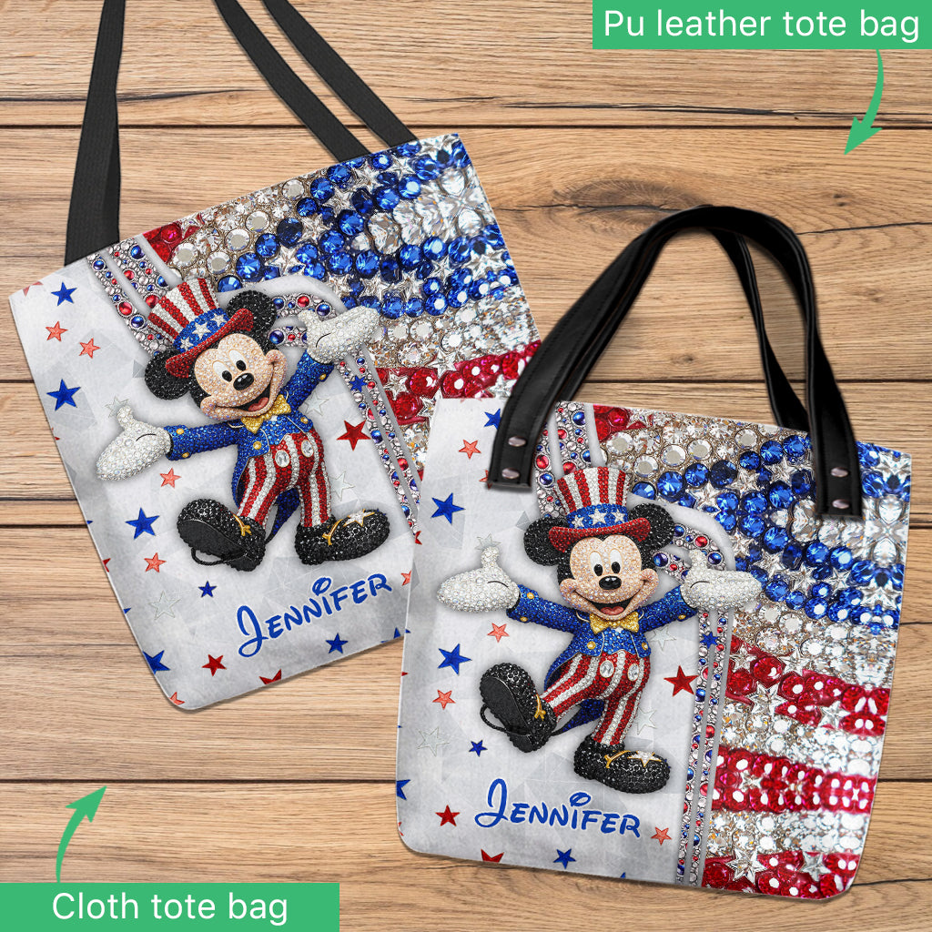 Red And White - Personalized Mouse Tote Bag