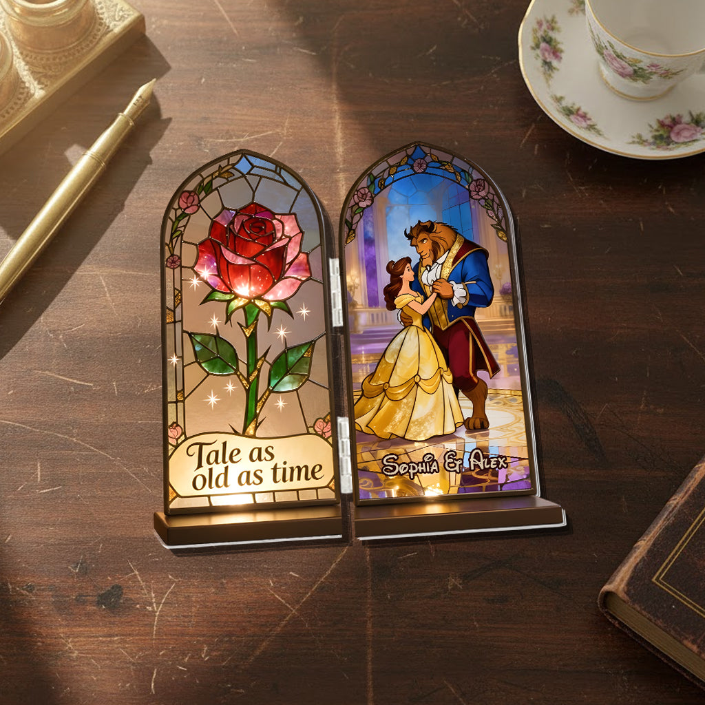 Tale As Old As Time - Personalized Beauty And The Beast Acrylic Diptych