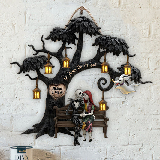 Till Death Do Us Part - Personalized Nightmare Wood Sign