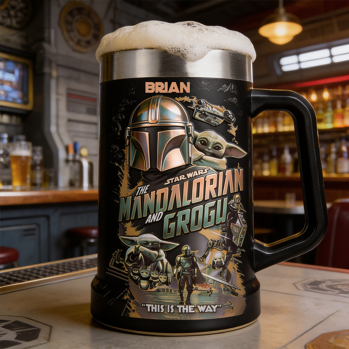 This Is The Way - Personalized The Force Beer Stein