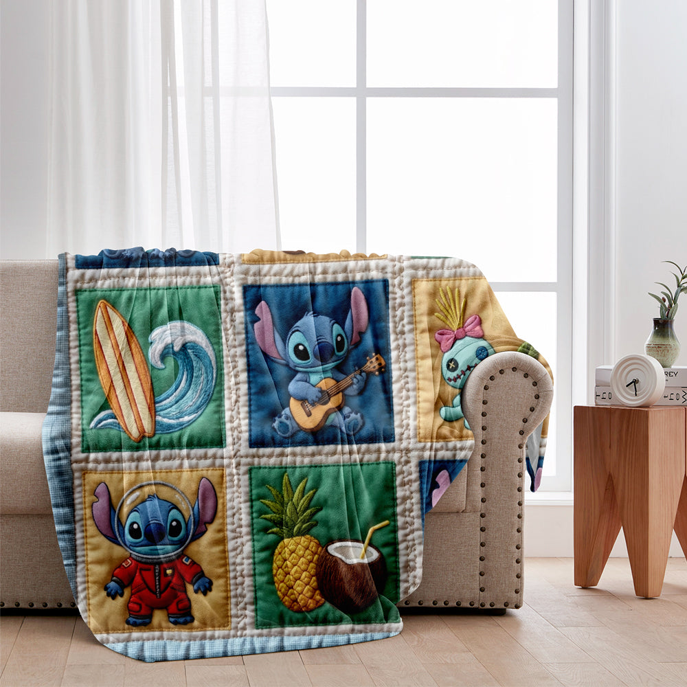 Tropical Alien Vibes - Personalized Ohana Blanket