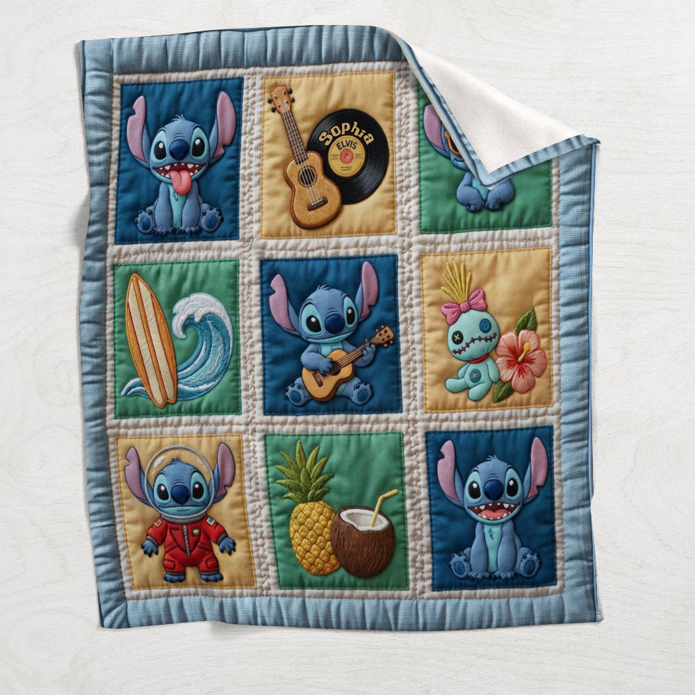Tropical Alien Vibes - Personalized Ohana Blanket