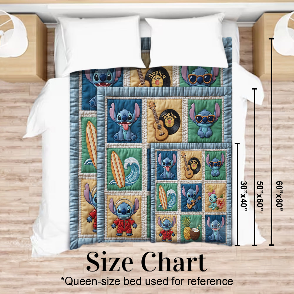 Tropical Alien Vibes - Personalized Ohana Blanket