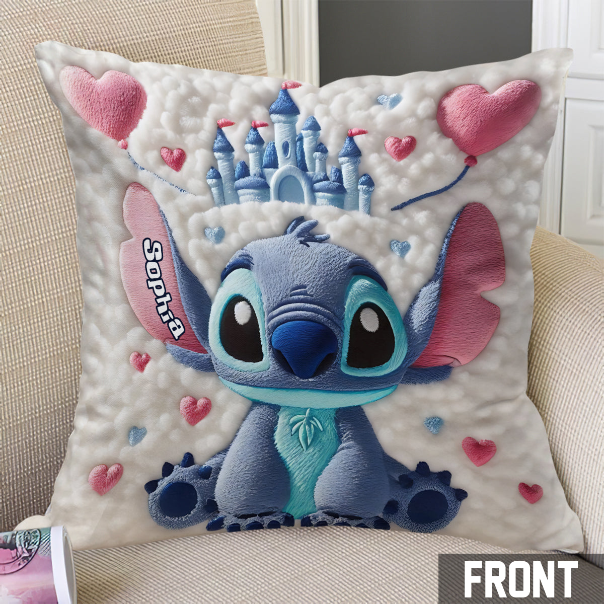 Magical Xmas - Personalized Mouse Throw Pillow