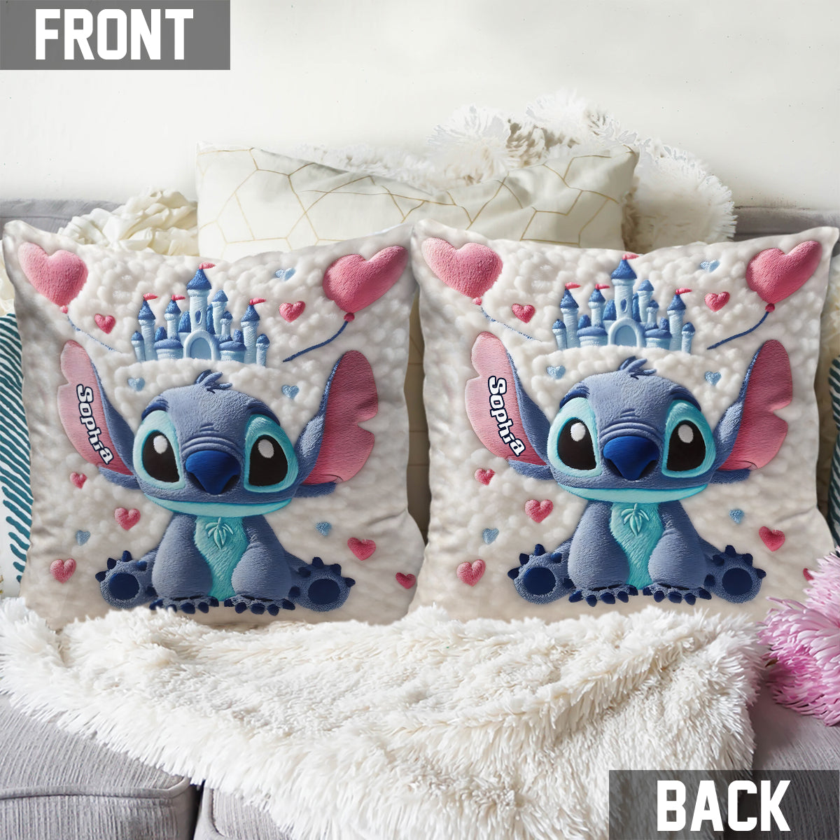 Magical Xmas - Personalized Mouse Throw Pillow