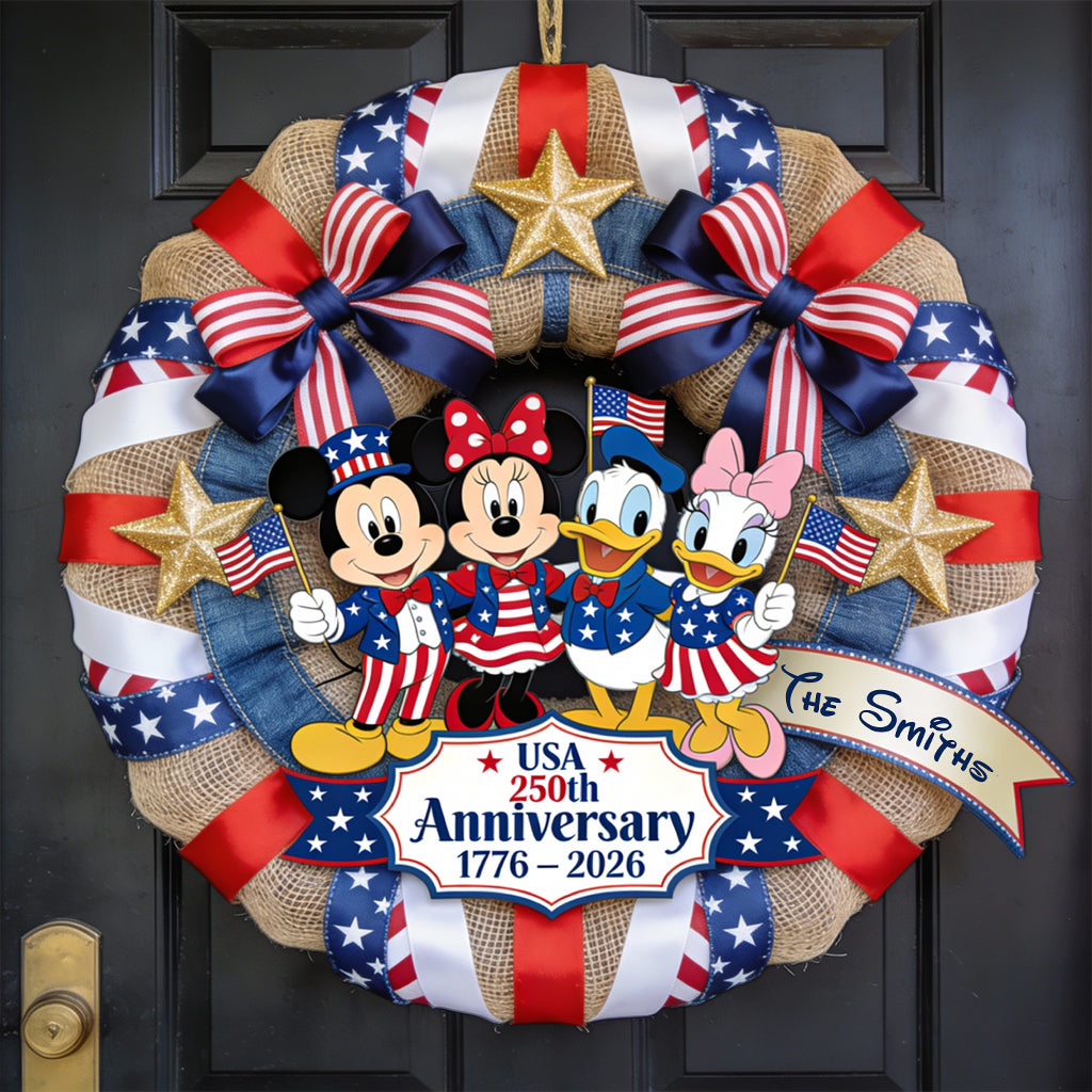 250th Anniversary - Personalized Mouse Custom Shaped Wood Sign