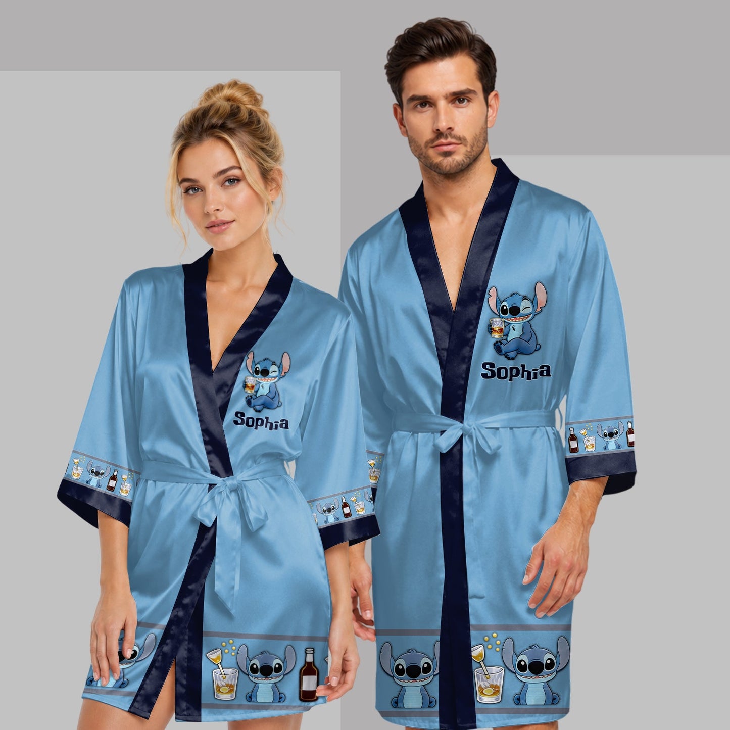 Too Cute To Sip Alone - Personalized Ohana Satin Robe