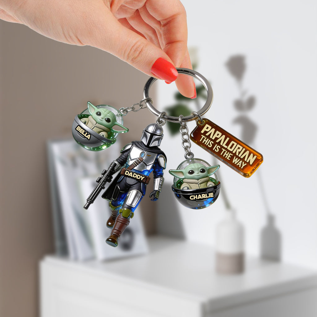 Galaxy Father’s Day - Personalized The Force Premium Keychain With Charms