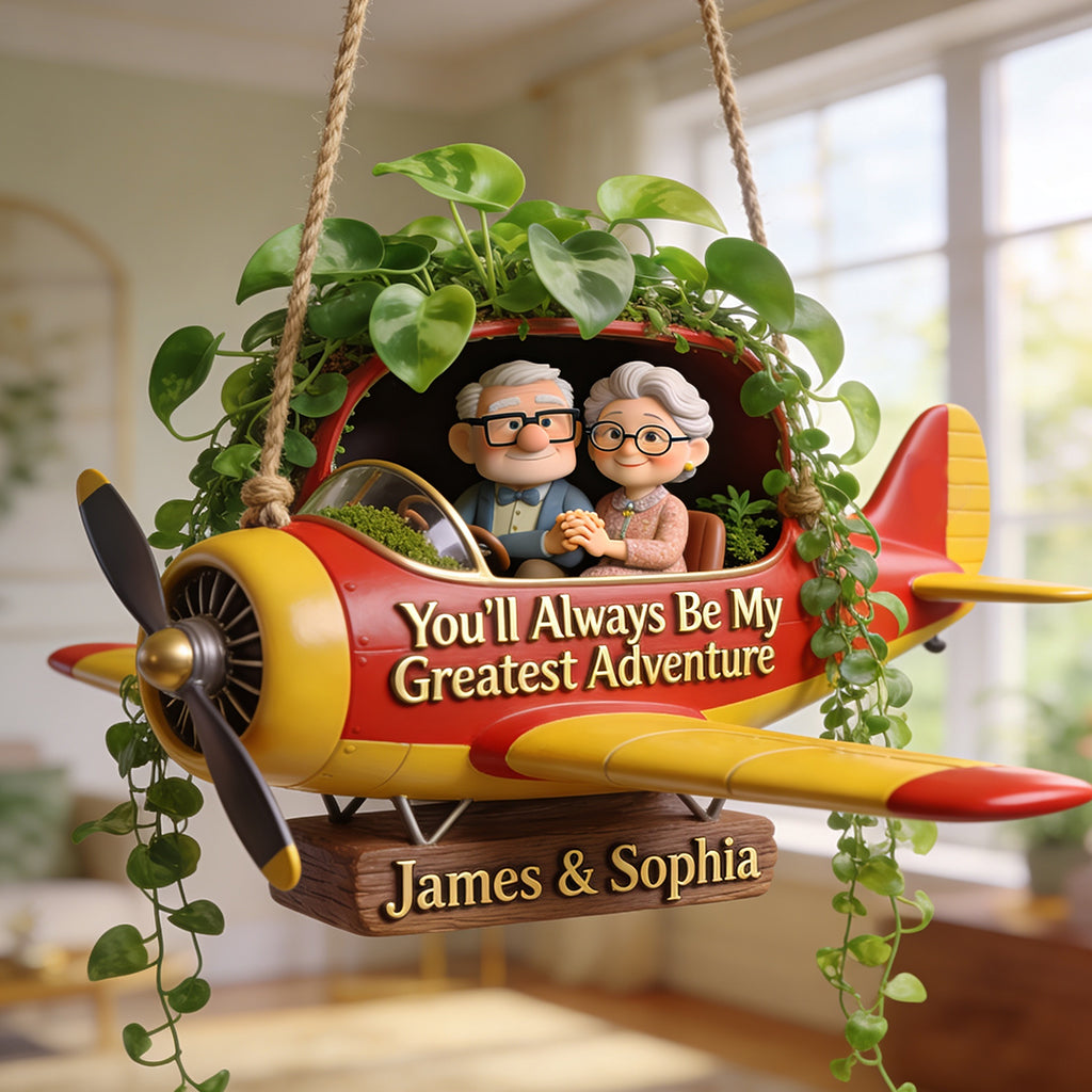 You Will Always Be My Greastest Adventure - Personalized Up Movie Couple Hanging Pot