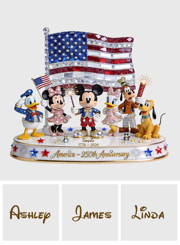 USA 250th Anniversary - Personalized Mouse Custom Shaped Acrylic Plaque