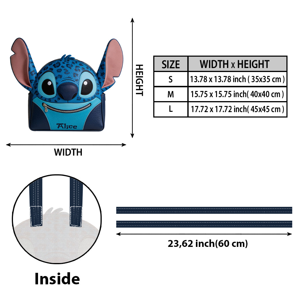 Blue Ailen - Personalized Ohana Custom Shape Tote Bag