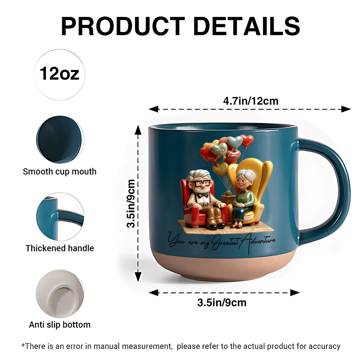 You Are My Greatest Adventure - Personalized Mouse Printed Pottery Mug
