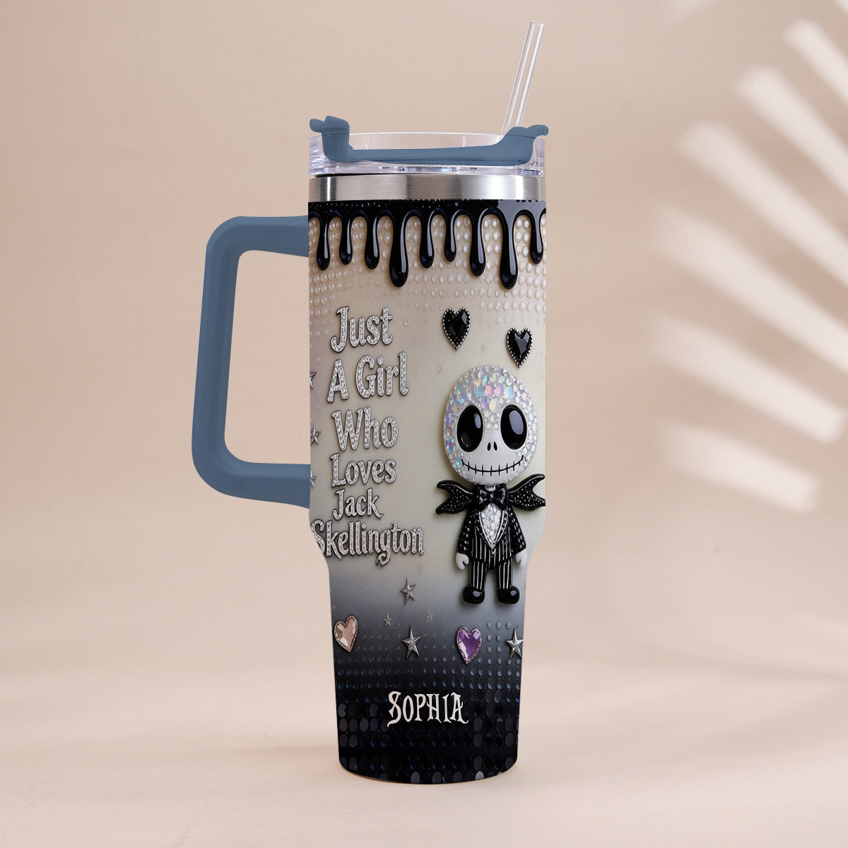 Just A Girl Who Loves Nightmare - Personalized Nightmare Tumbler With Handle