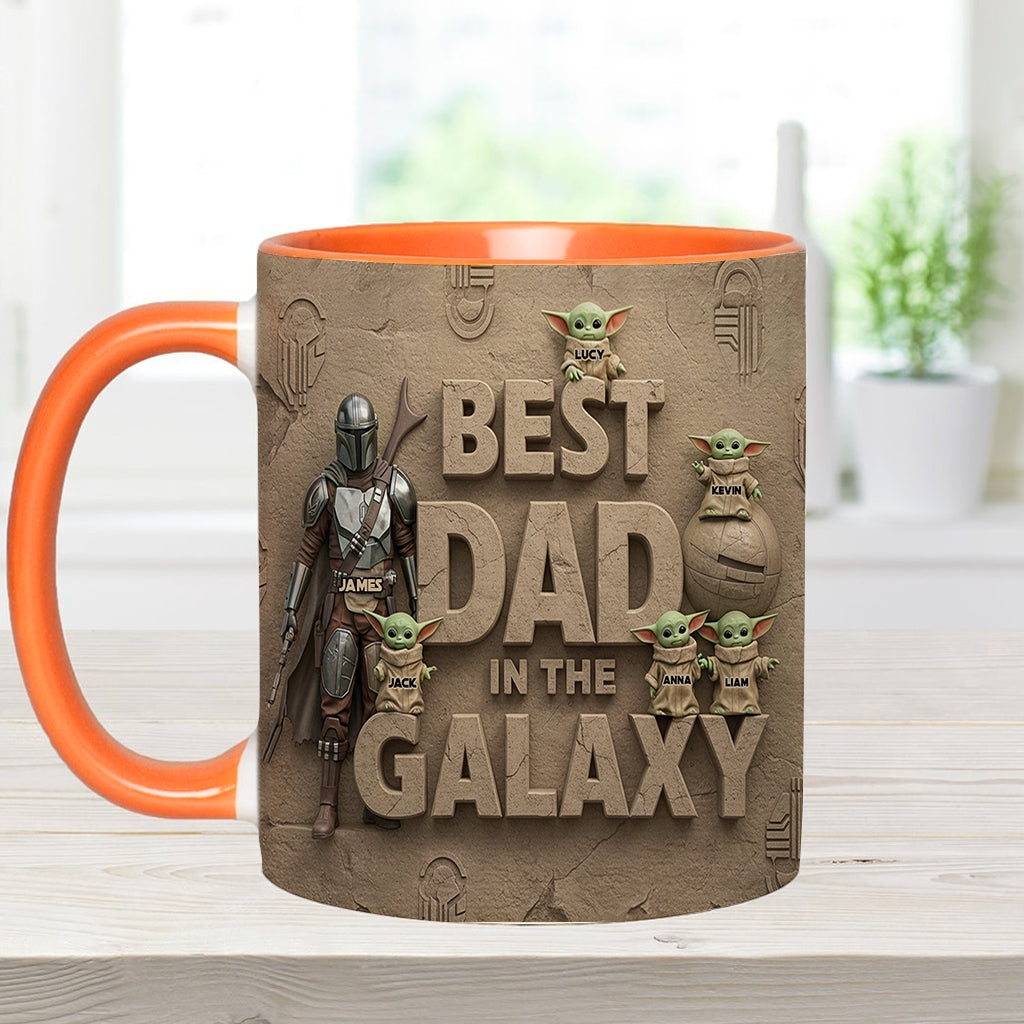 Best Dad In The Galaxy - Personalized The Force Accent Mug