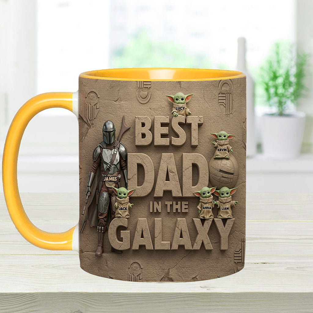 Best Dad In The Galaxy - Personalized The Force Accent Mug