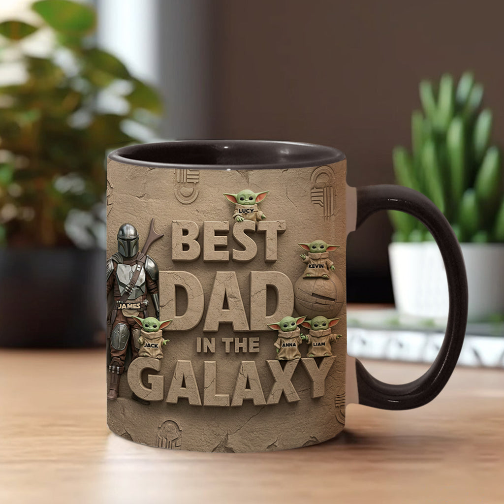 Best Dad In The Galaxy - Personalized The Force Accent Mug