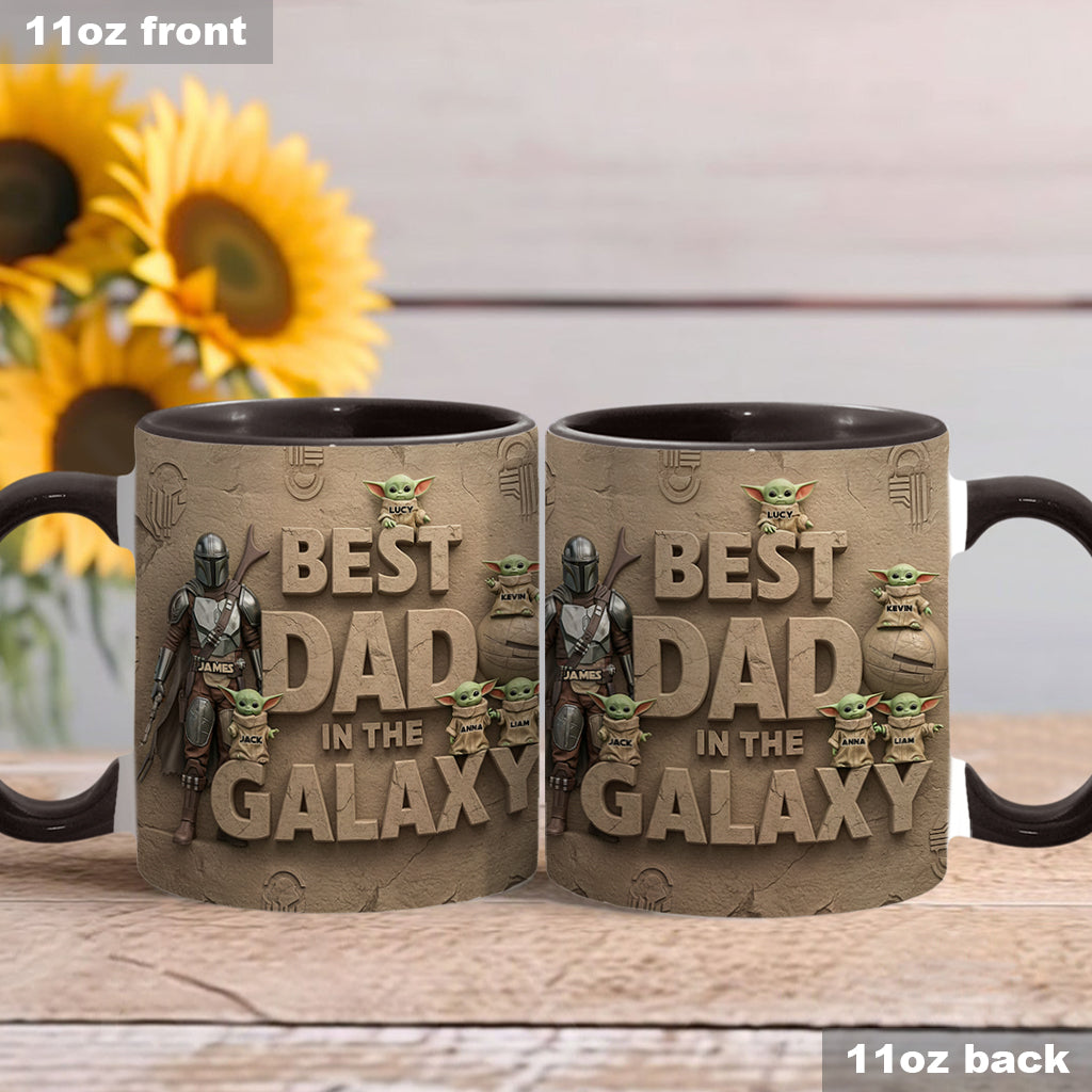Best Dad In The Galaxy - Personalized The Force Accent Mug