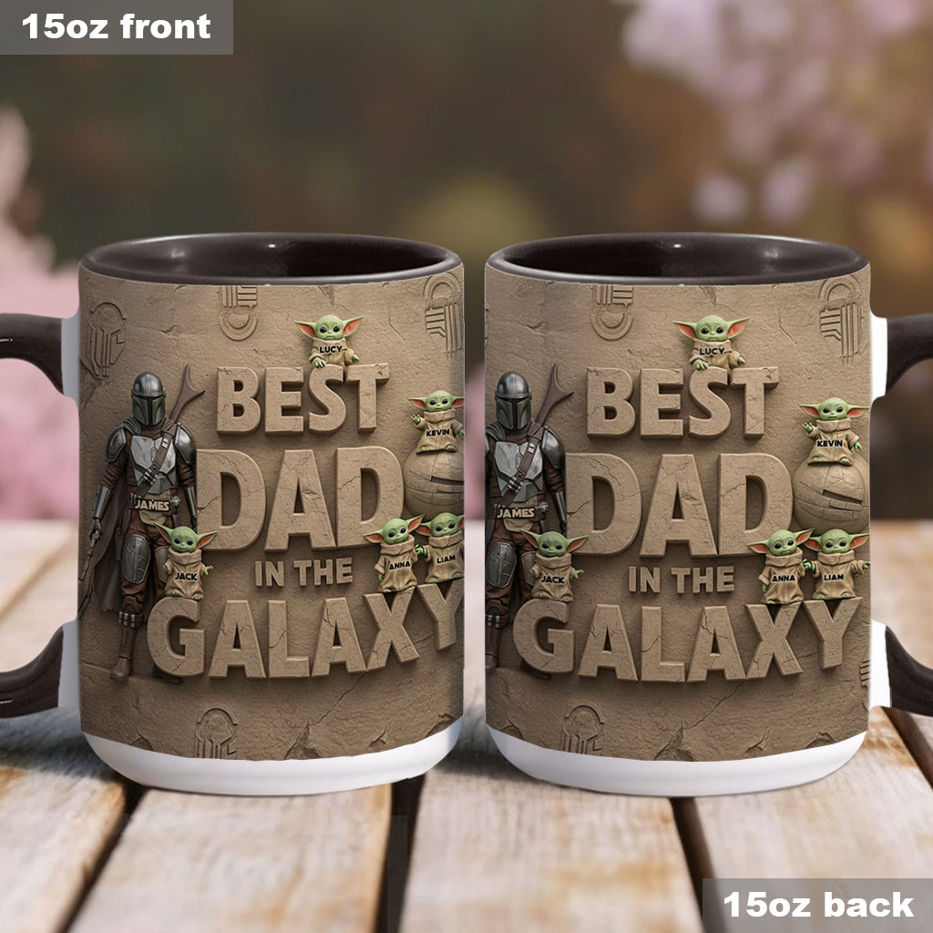 Best Dad In The Galaxy - Personalized The Force Accent Mug