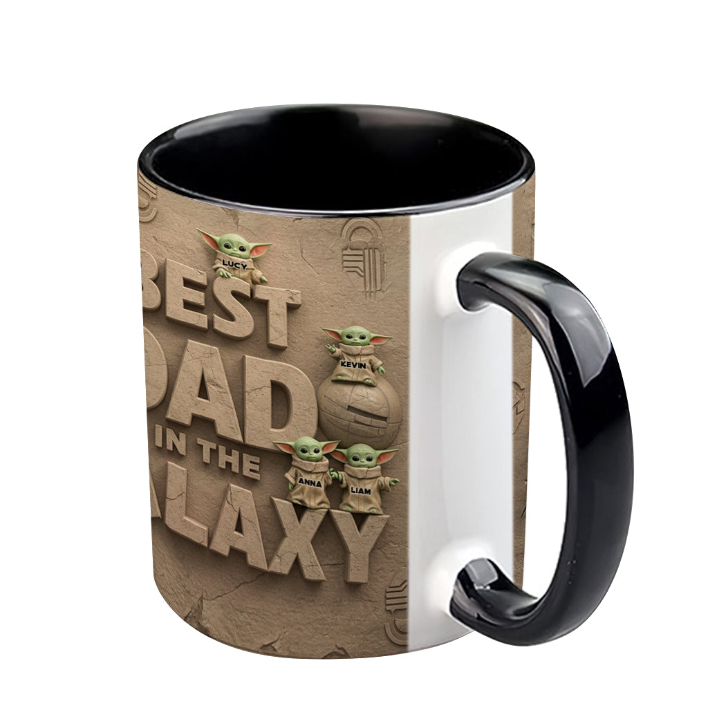 Best Dad In The Galaxy - Personalized The Force Accent Mug
