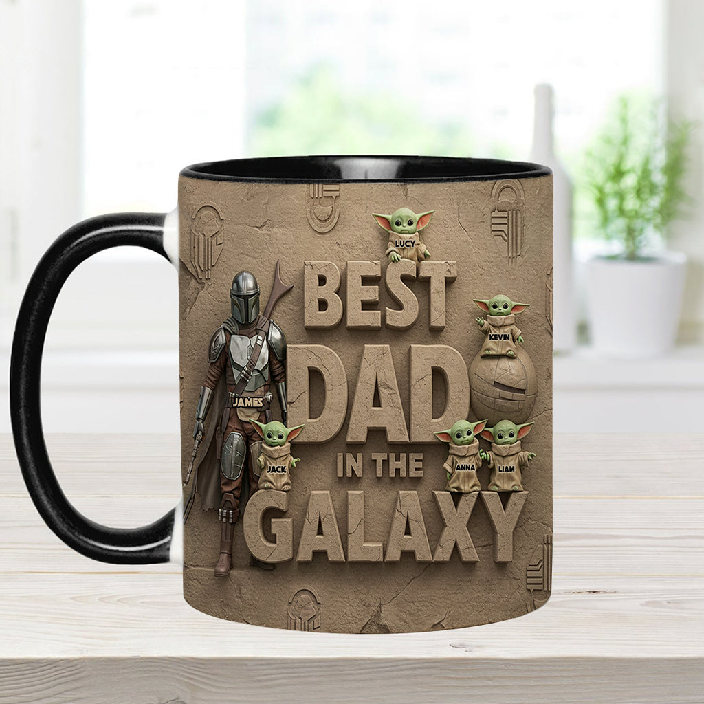 Best Dad In The Galaxy - Personalized The Force Accent Mug