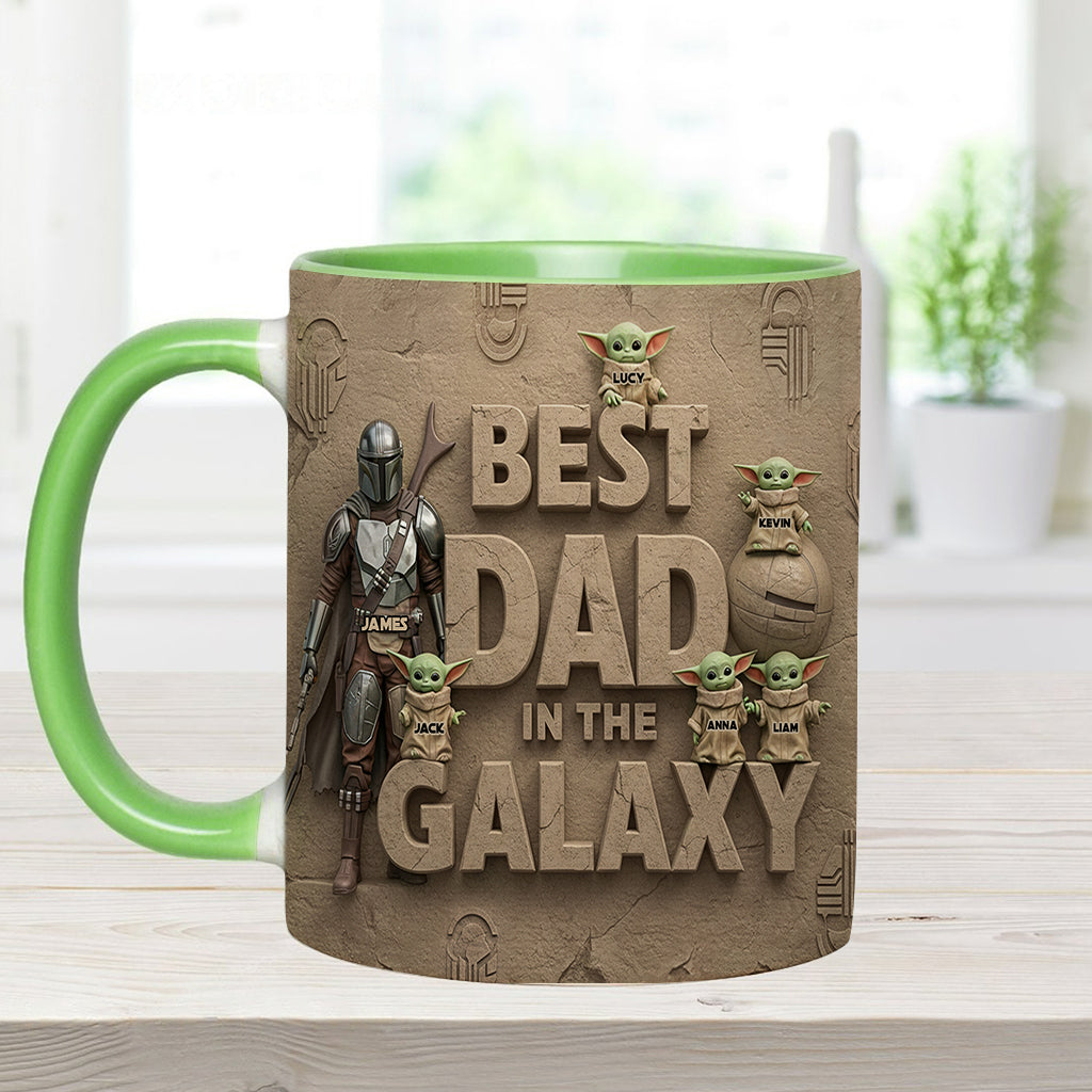 Best Dad In The Galaxy - Personalized The Force Accent Mug