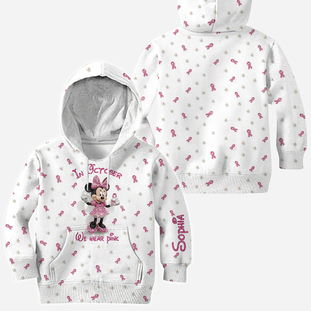 Cartoon Mouse Breast Cancer Awareness Month - Personalized Breast Cancer Awareness All Over Shirt