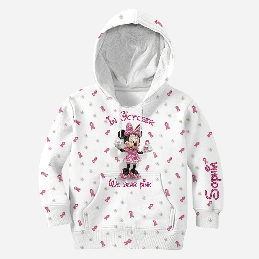 Cartoon Mouse Breast Cancer Awareness Month - Personalized Breast Cancer Awareness All Over Shirt