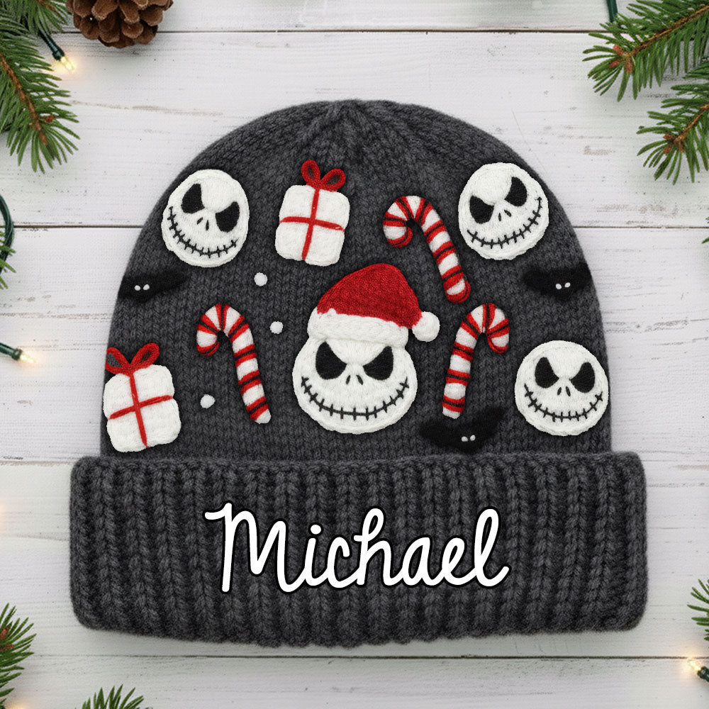 Nightmare Christmas - Personalized Nightmare Beanie Hat