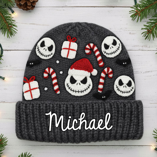 Nightmare Christmas - Personalized Nightmare Beanie Hat