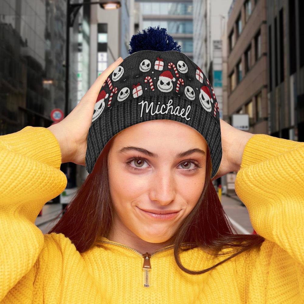 Nightmare Christmas - Personalized Nightmare Beanie Hat