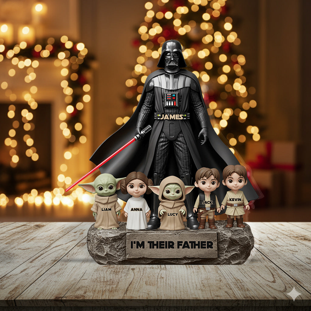 Best Dad In The Galaxy - Christmas Gift for Dad - Personalized The Force Custom Shaped Acrylic Plaque