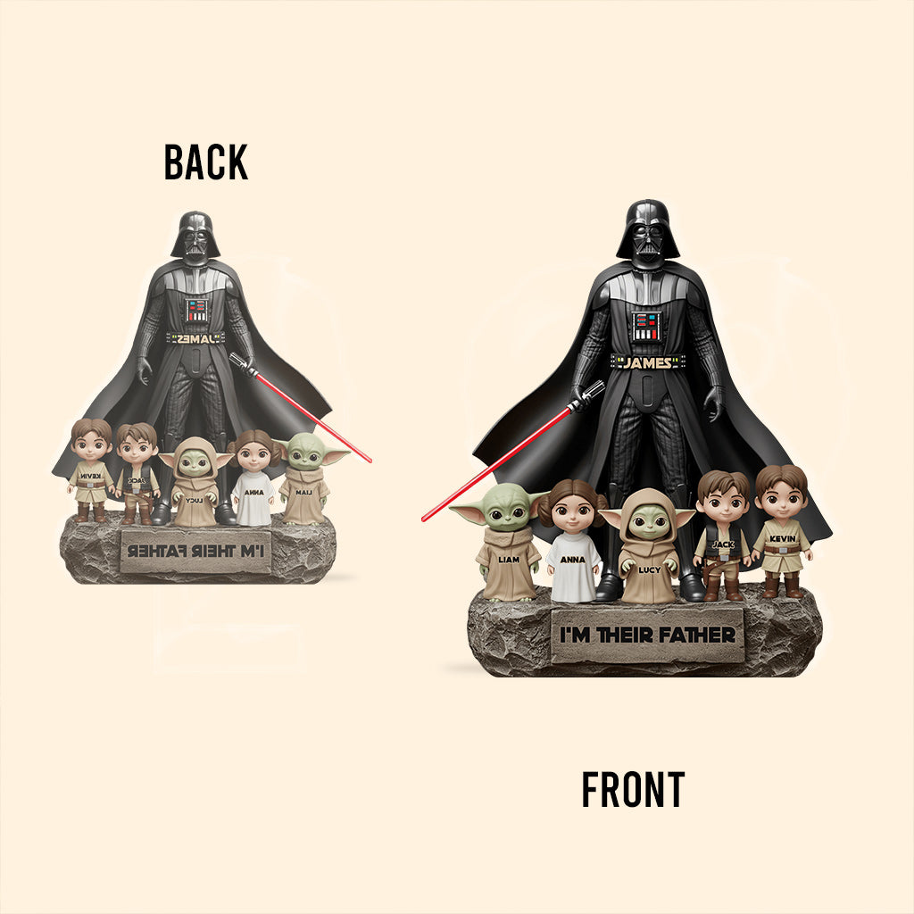 Best Dad In The Galaxy - Christmas Gift for Dad - Personalized The Force Custom Shaped Acrylic Plaque