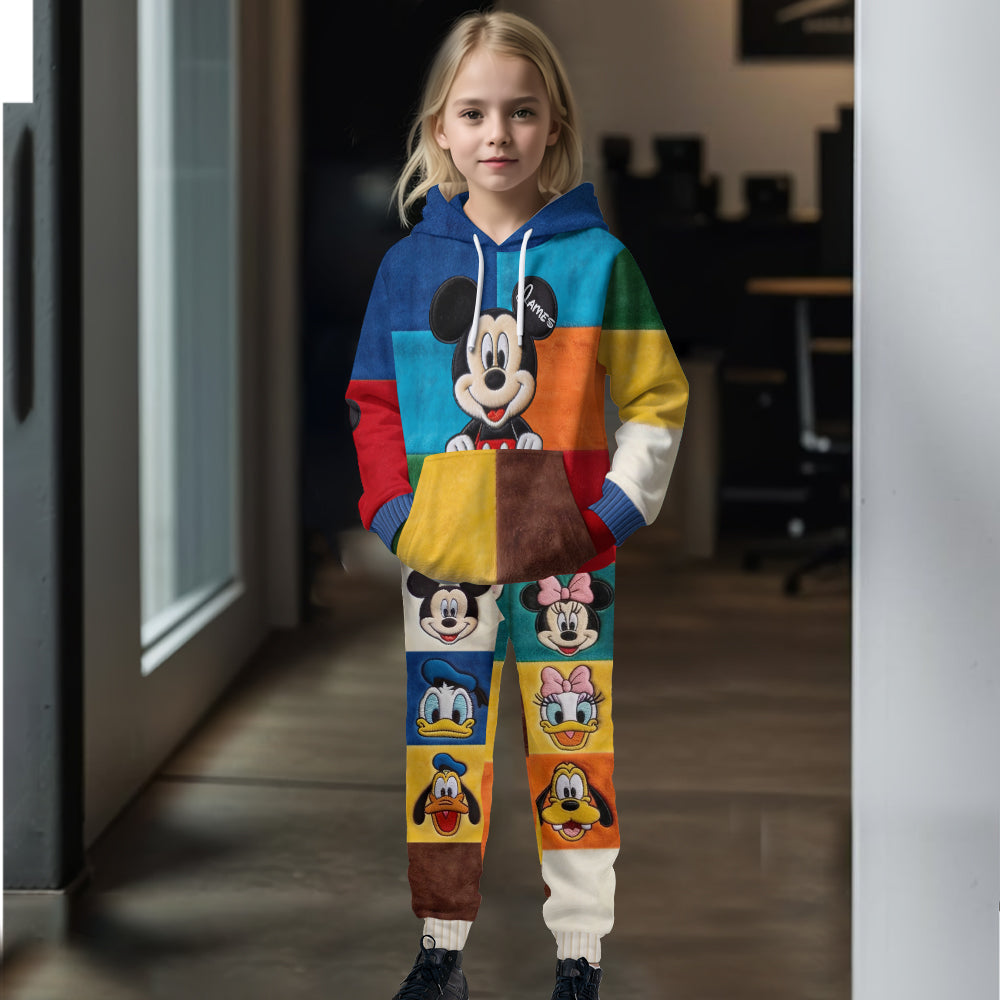 Retro Mouse & Friends - Personalized Mouse Kid Hoodie & Kid Jogger Sweatpants