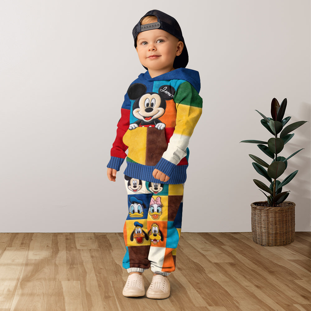 Retro Mouse & Friends - Personalized Mouse Kid Hoodie & Kid Jogger Sweatpants