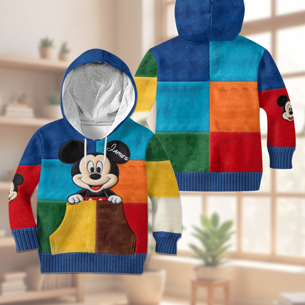 Retro Mouse & Friends - Personalized Mouse Kid Hoodie & Kid Jogger Sweatpants