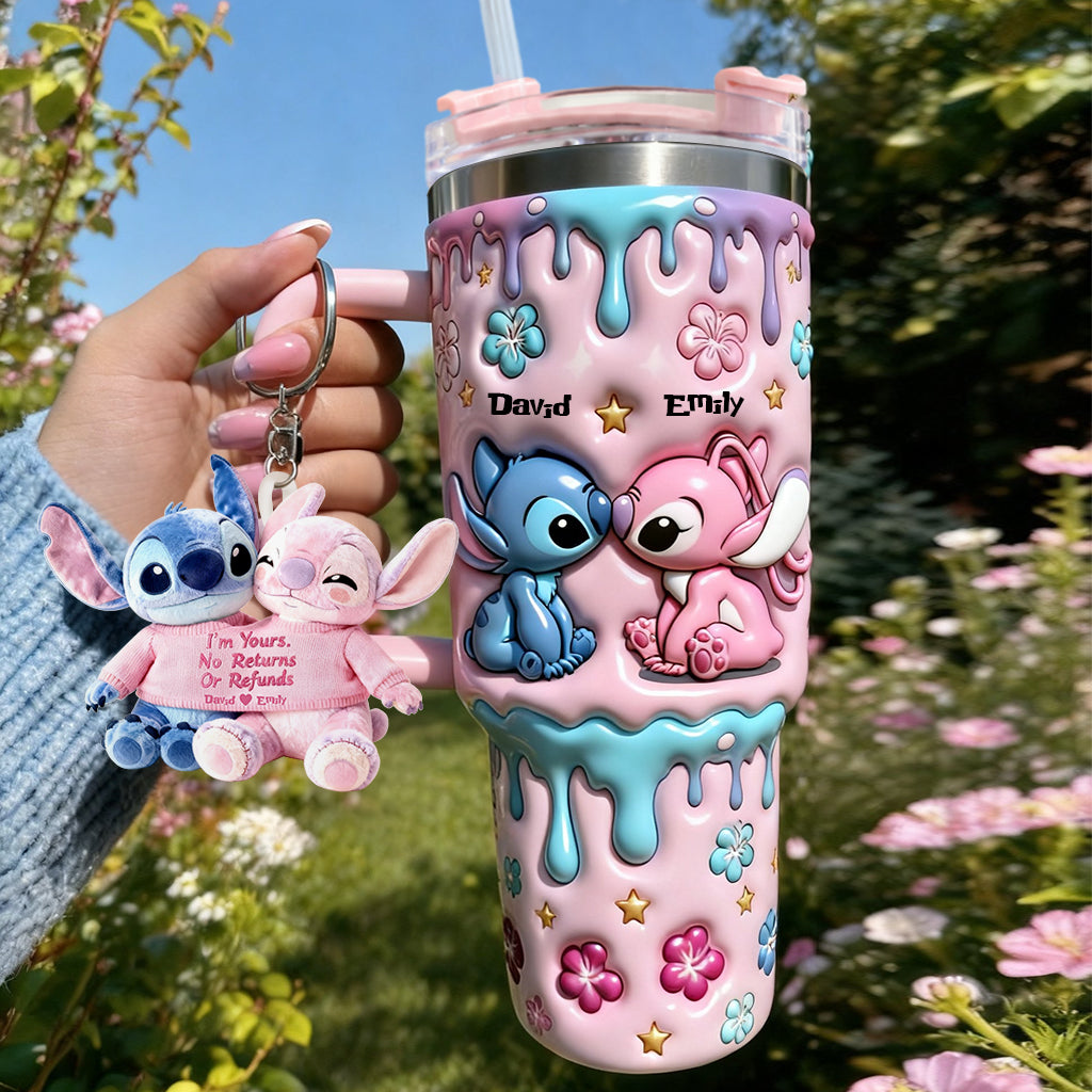 I'm Yours No Returns Or Refunds - Personalized Ohana Tumbler With Plush Charm
