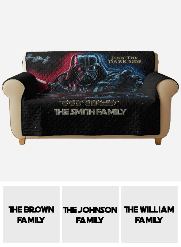 Join The Dark Side - Personalized The Force Quilted Sofa/Couch Cover