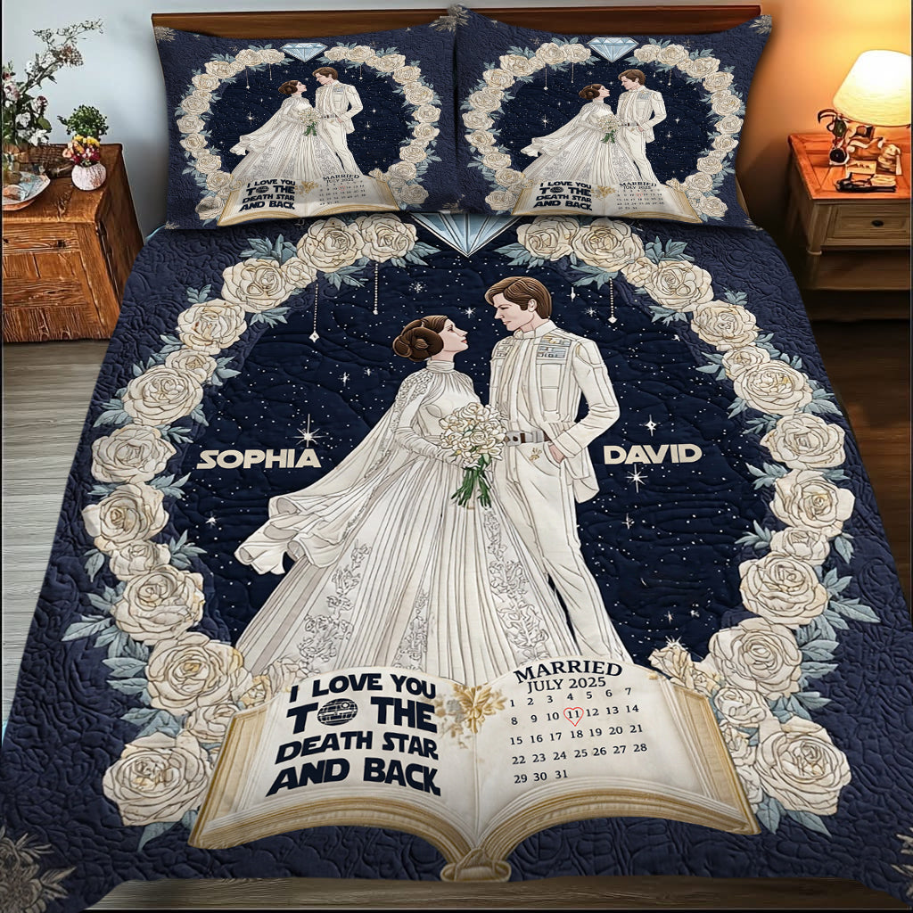 I Truely Deeply Love You - Personalized The Force Quilt Set