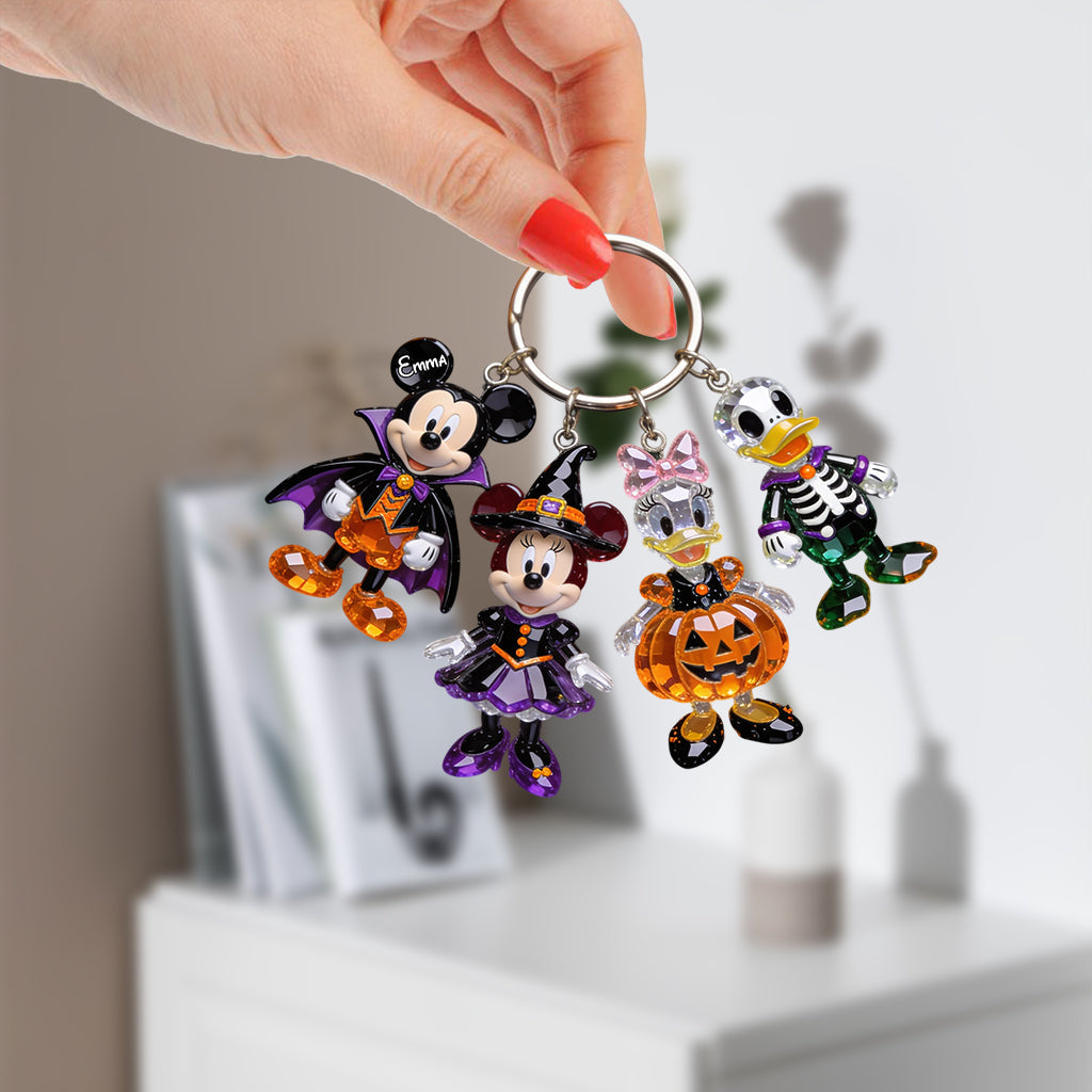 Halloween Vibes - Personalized Mouse Premium Keychain With Charms