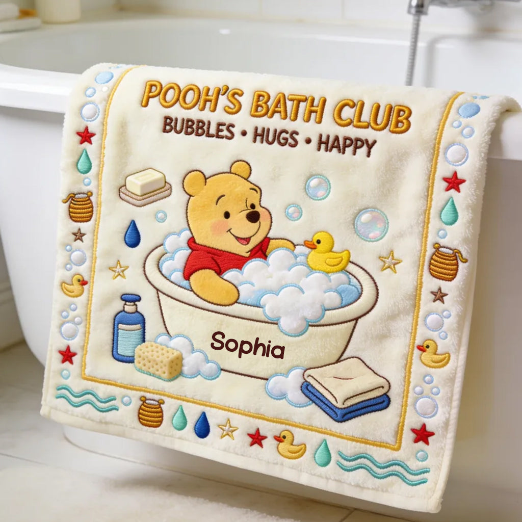 Bath Club - Personalized Yellow Bear Quick-dry Beach Towel/ Bath Towel