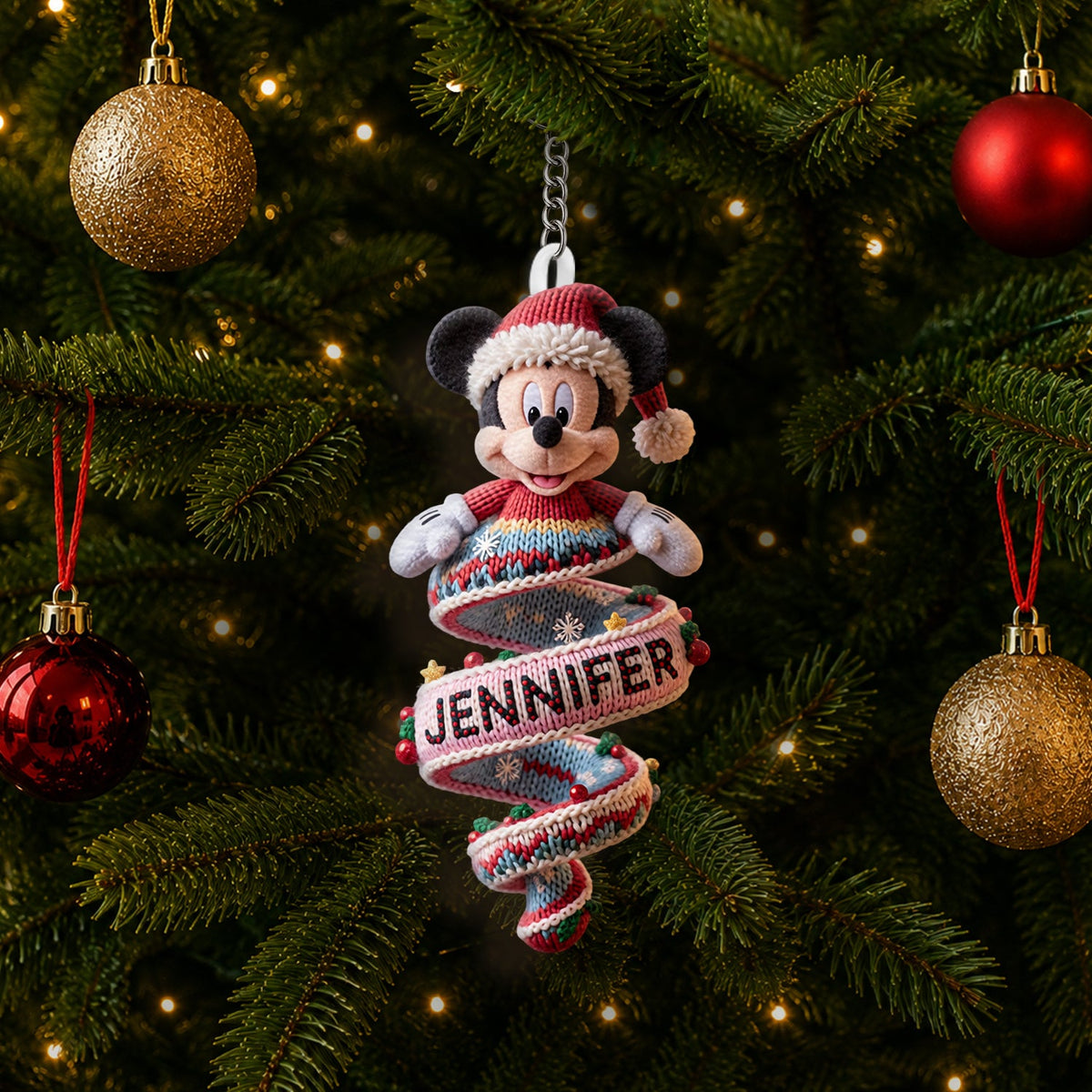 Magical Christmas - Personalized Mouse Plush Ornament