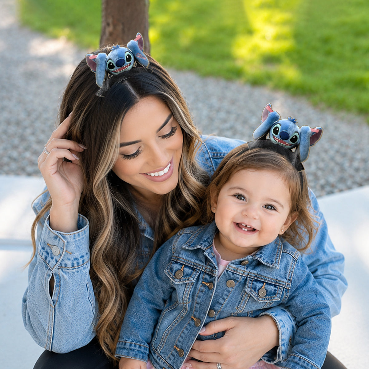 Funny Alien - Personalized Ohana Shaped Leather Headband