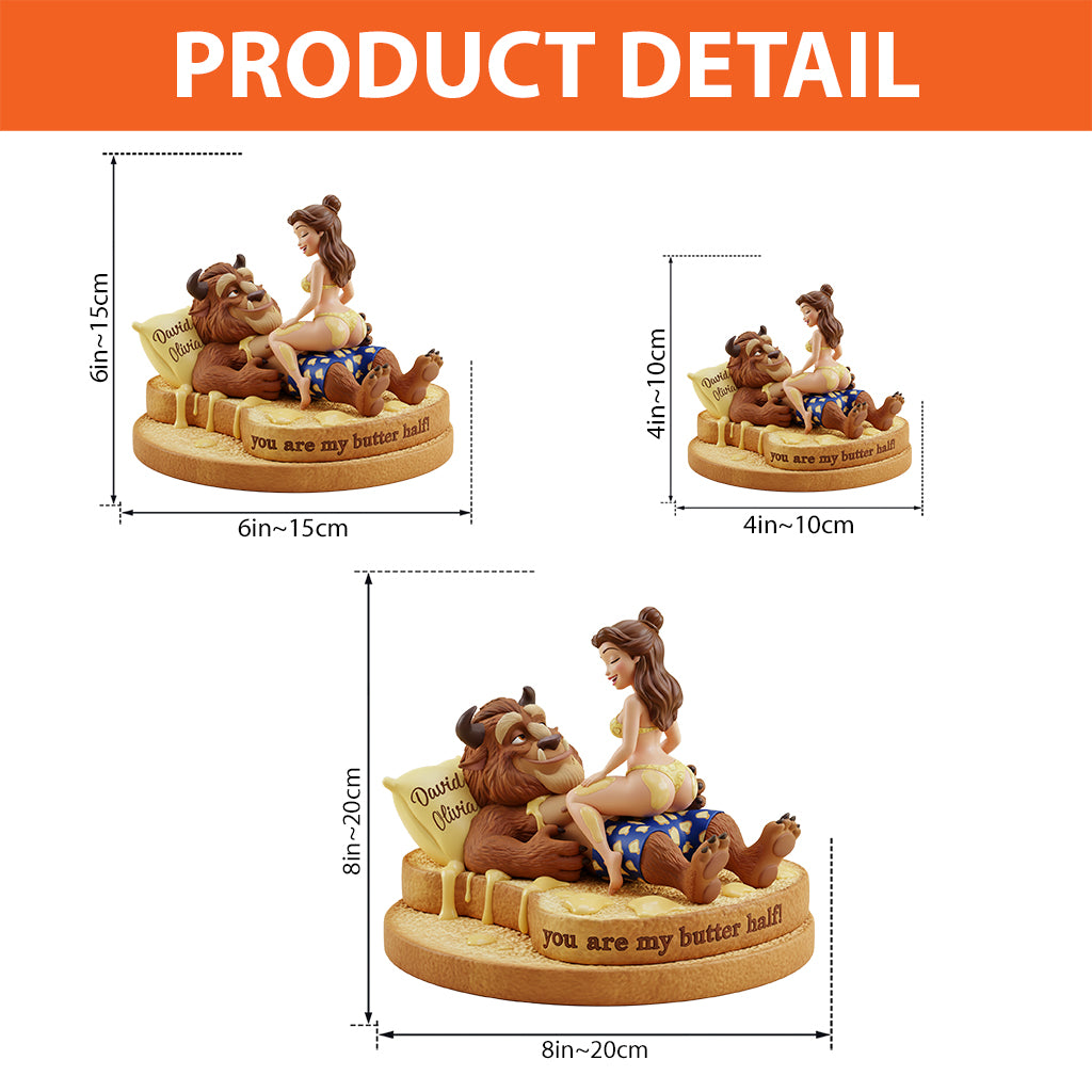 You Are My Butter Half - Personalized Beauty And The Beast Custom Shaped Acrylic Plaque