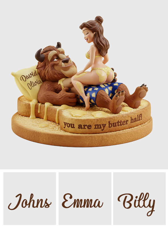 You Are My Butter Half - Personalized Beauty And The Beast Custom Shaped Acrylic Plaque