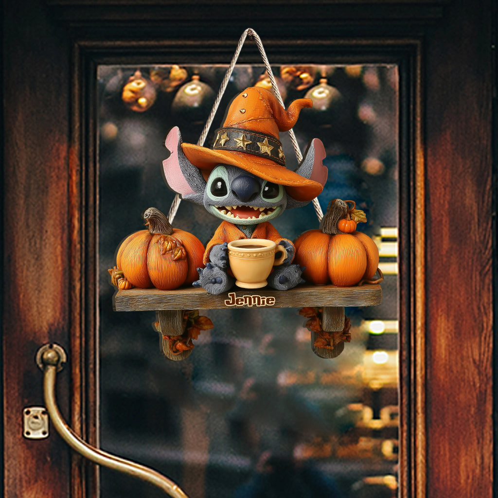 Hello Fall - Personalized Ohana Custom Shaped Wood Sign