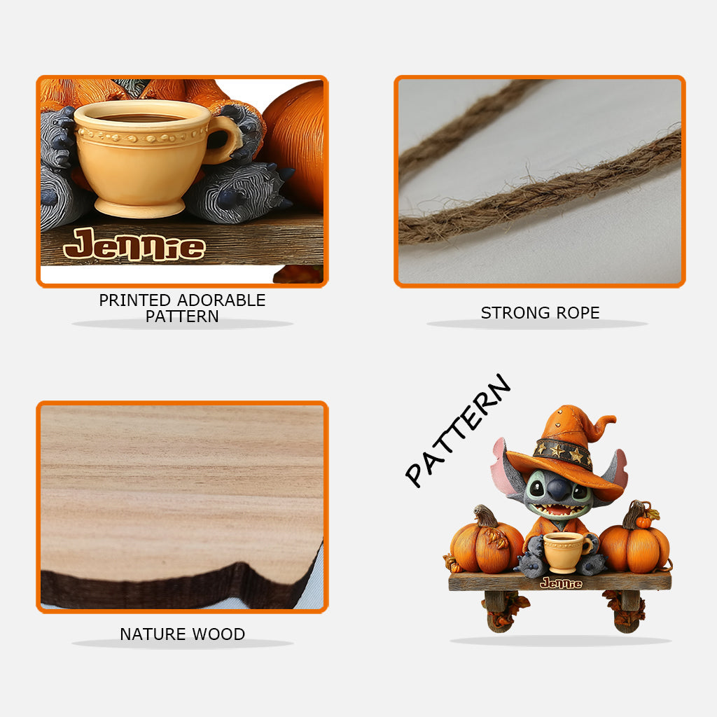 Hello Fall - Personalized Ohana Custom Shaped Wood Sign