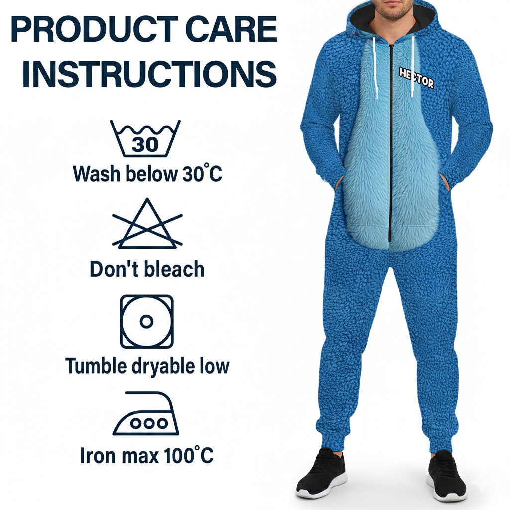 Cartoon Couple - Personalized Ohana Hooded Jumpsuit